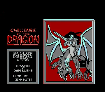 Challenge of the Dragon (USA) (Color Dreams) (Unl) screen shot title